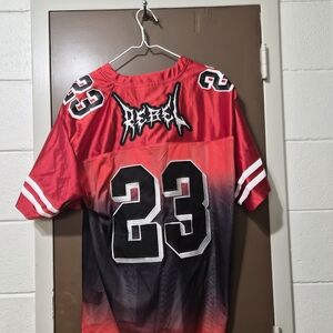 Red and Black Graphic Jersey